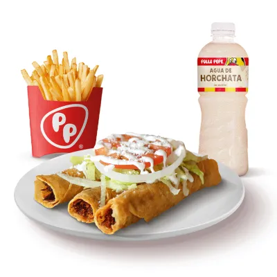 Combo flautas de pollo asado - Pollo Pepe