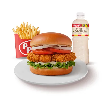 Combo Hamburguesa Crispy - Pollo Pepe